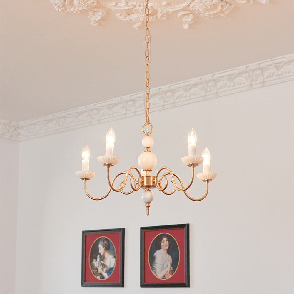 Lustre Crème style Médiéval