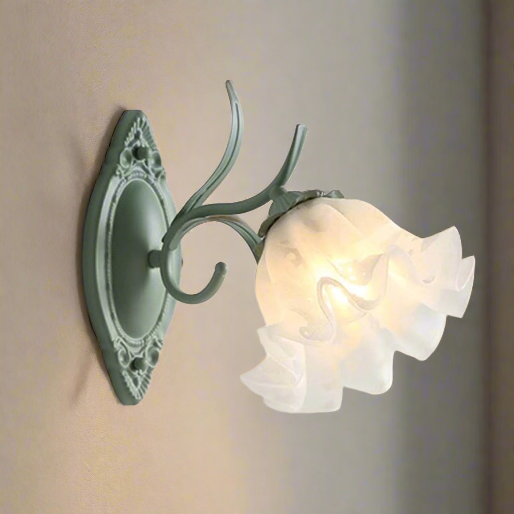 Applique Murale Fleur Blanche Délicate