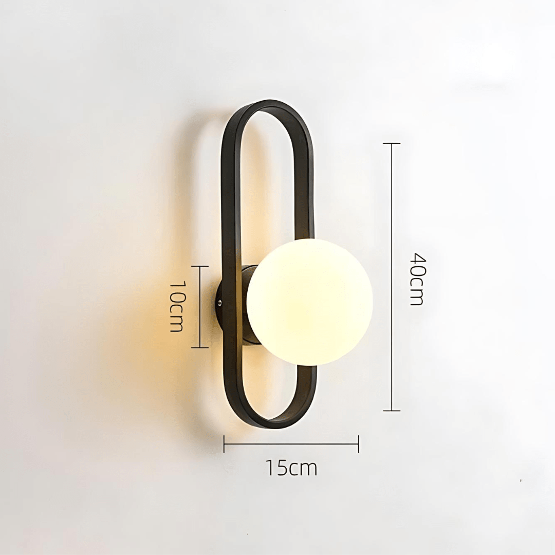 Applique Murale Cylindrique Avec Globe Moderne