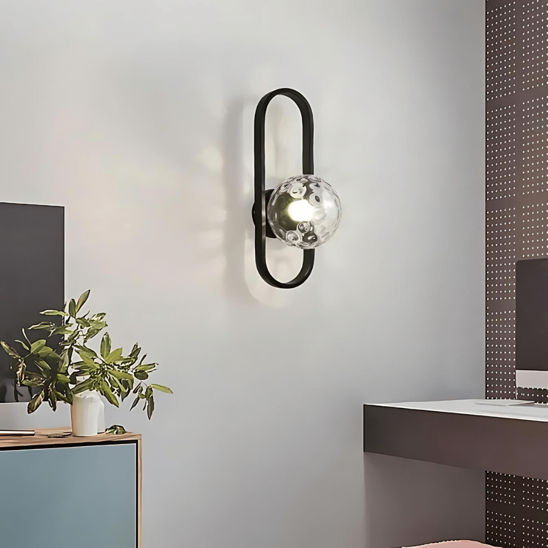 Applique Murale Cylindrique Avec Globe Moderne