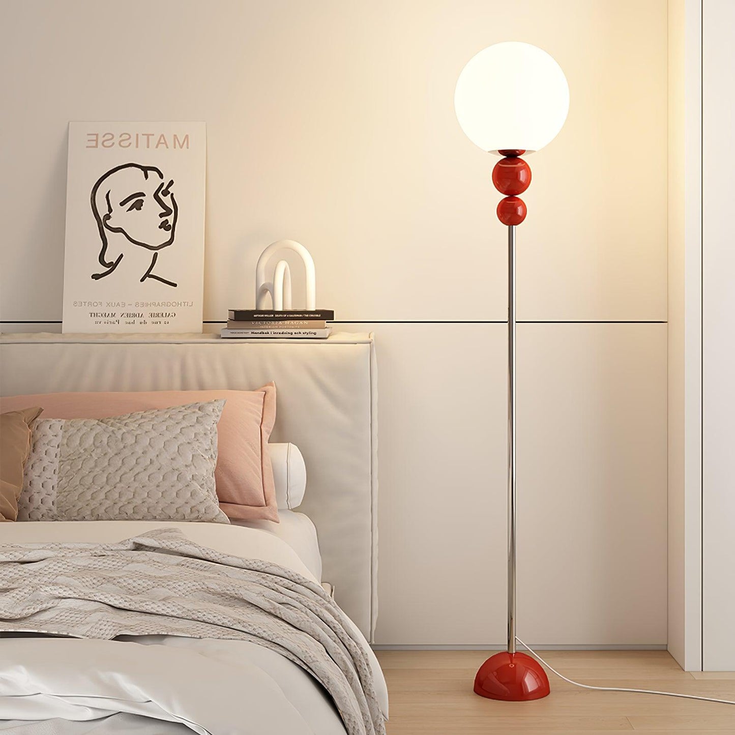 Lampadaire Clavel en Métal & Acrylique