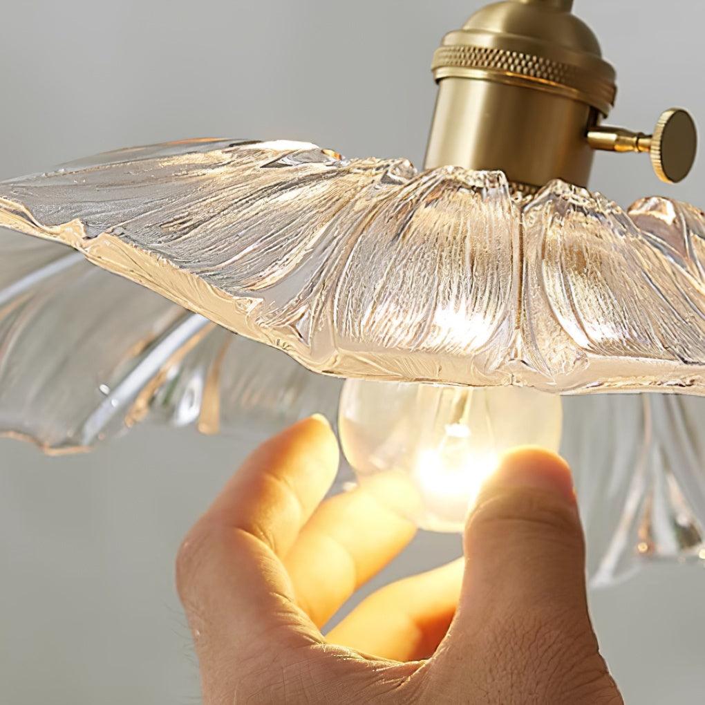 Suspension Luminaire Fleur En Verre