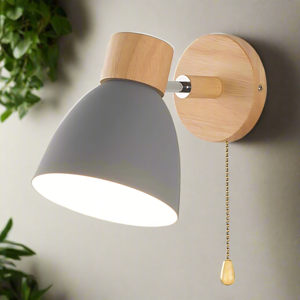 Applique Murale Suspendue Bois Clair Nordique