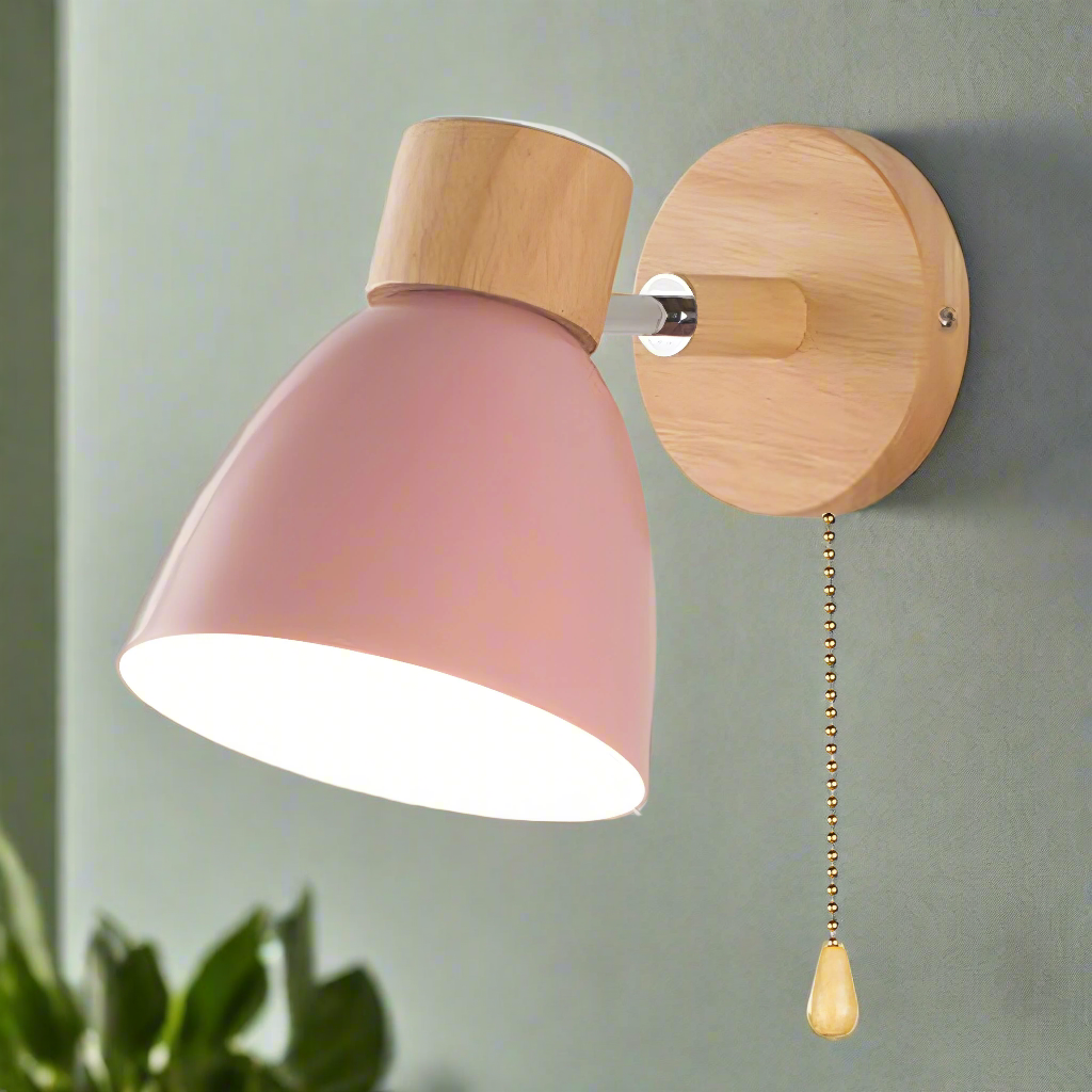 Applique Murale Suspendue Bois Clair Nordique