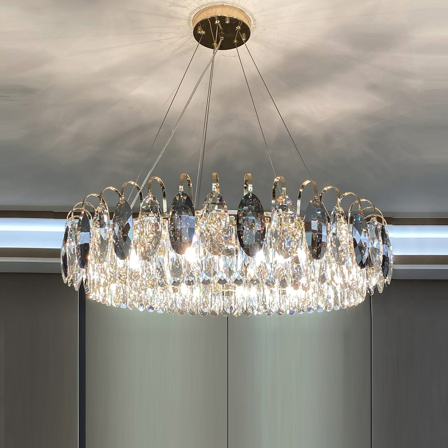 Lustre Luxueux En Cristal Prestigieux
