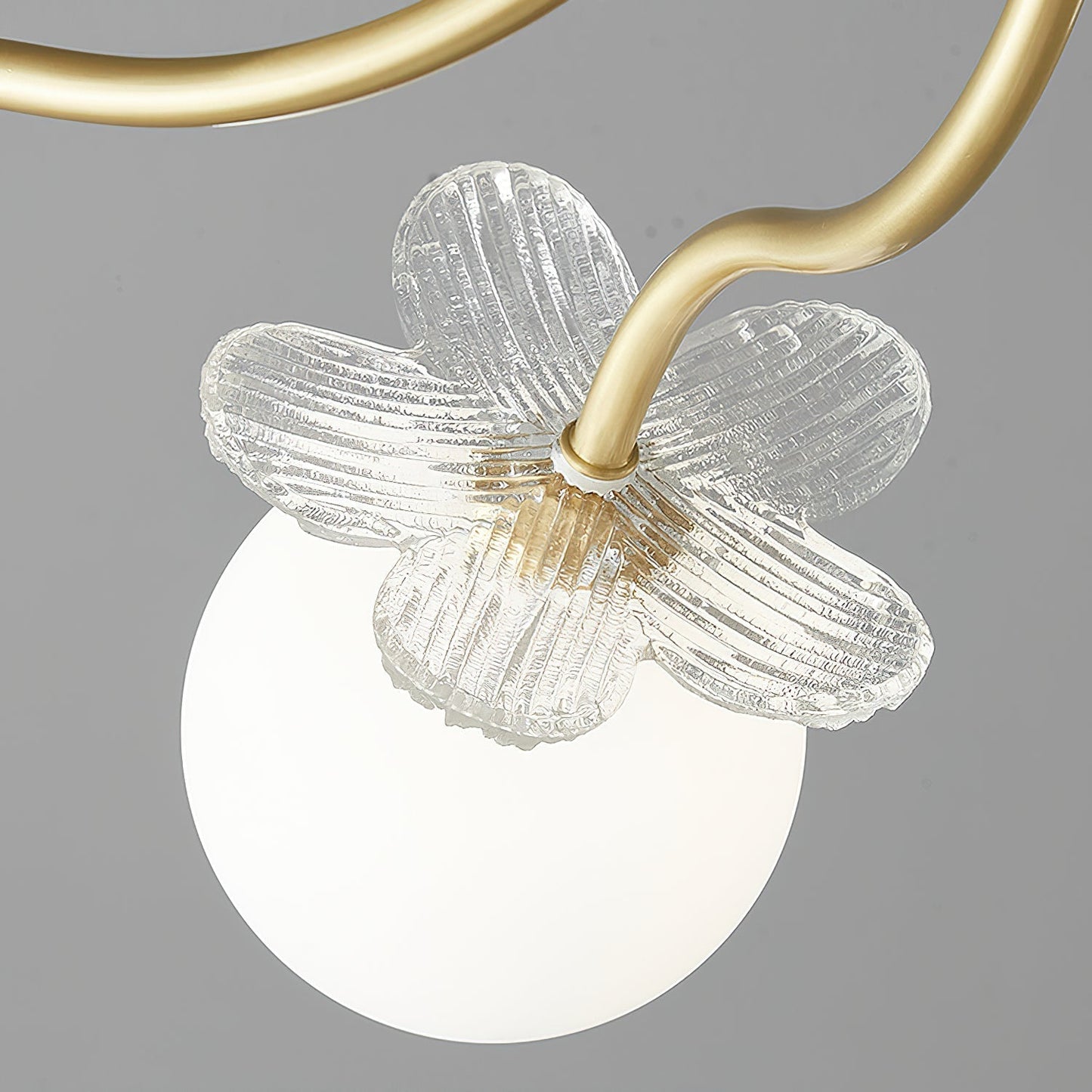 Lustre Araignée En Verre Avec Fleures