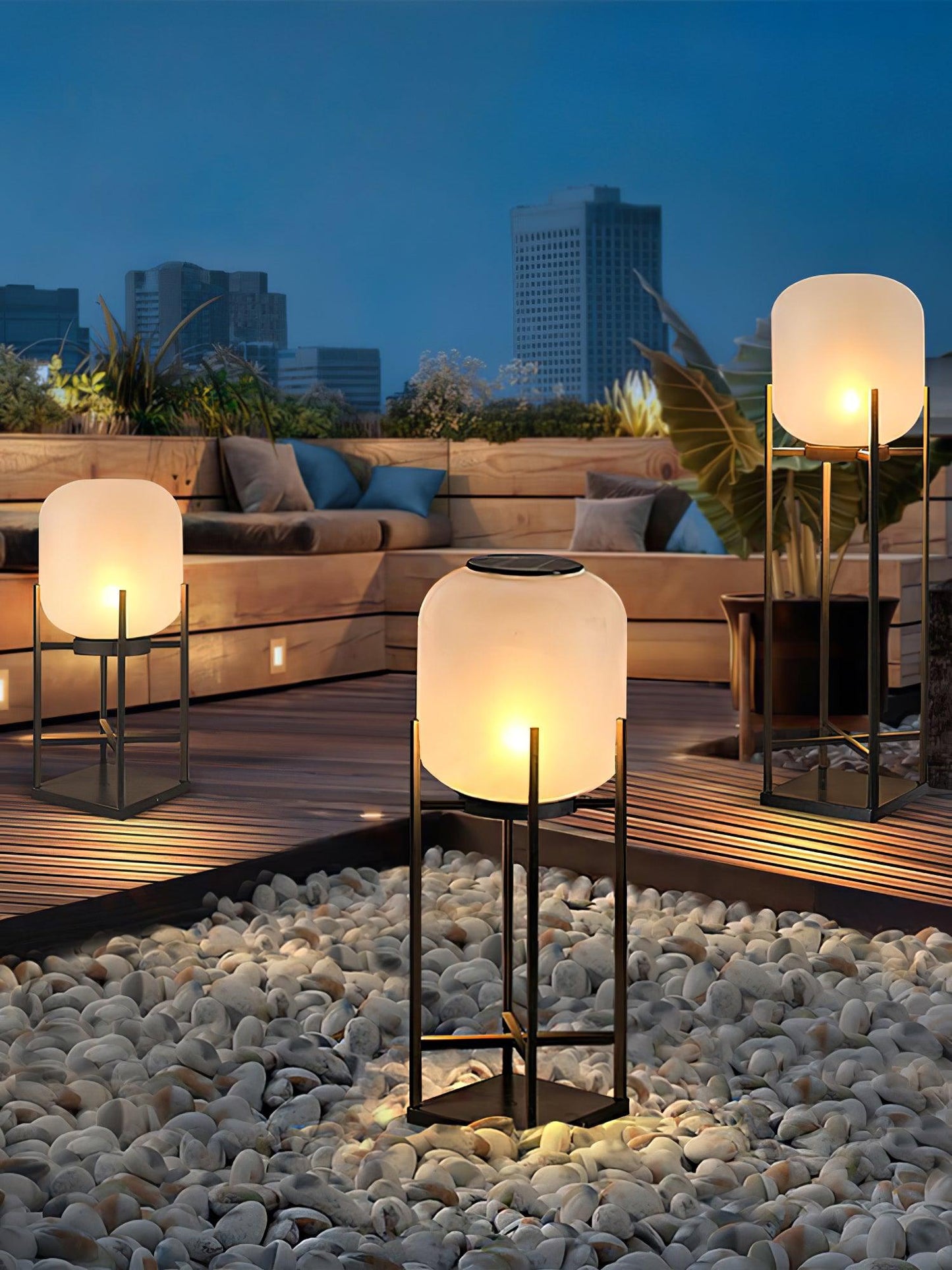 Lampadaire Extérieur/Intérieur Solaire Rechargeable Ou Fillaire