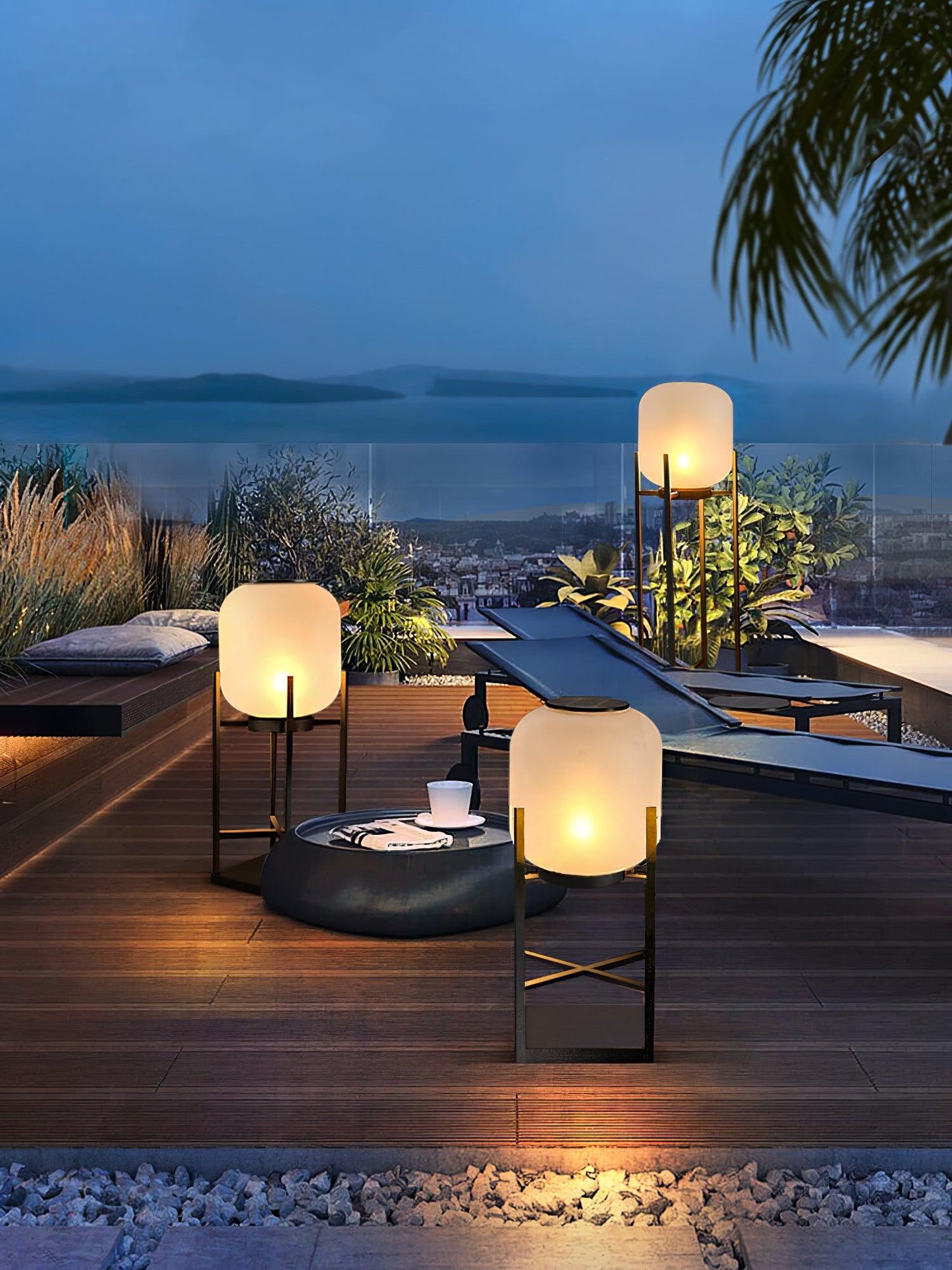 Lampadaire Extérieur/Intérieur Solaire Rechargeable Ou Fillaire