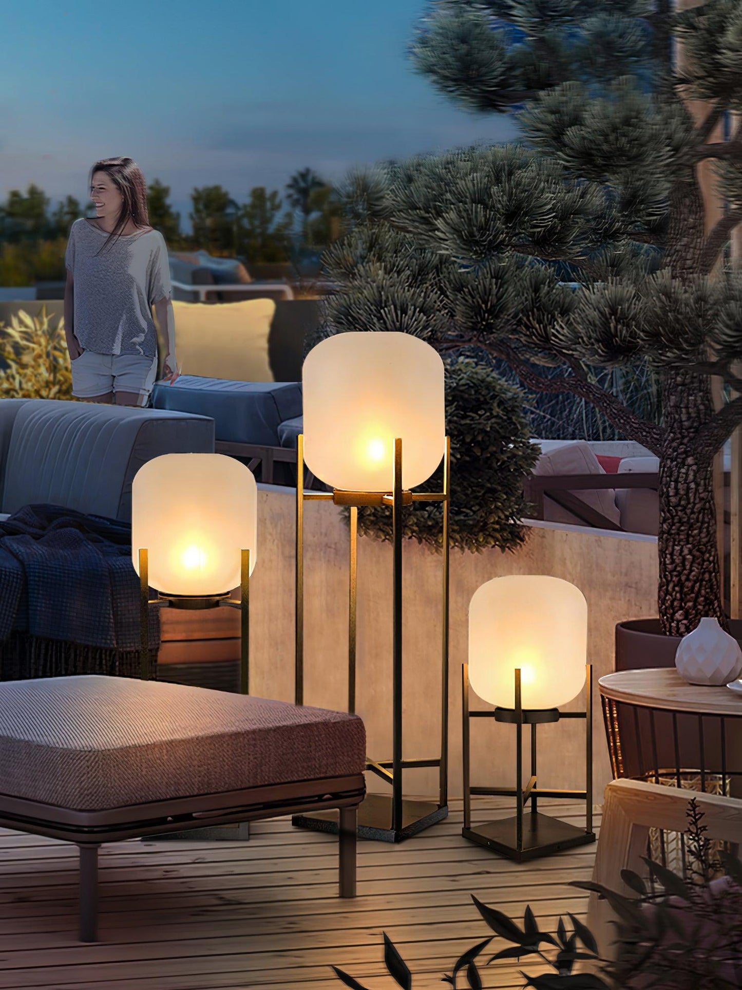 Lampadaire Extérieur/Intérieur Solaire Rechargeable Ou Fillaire