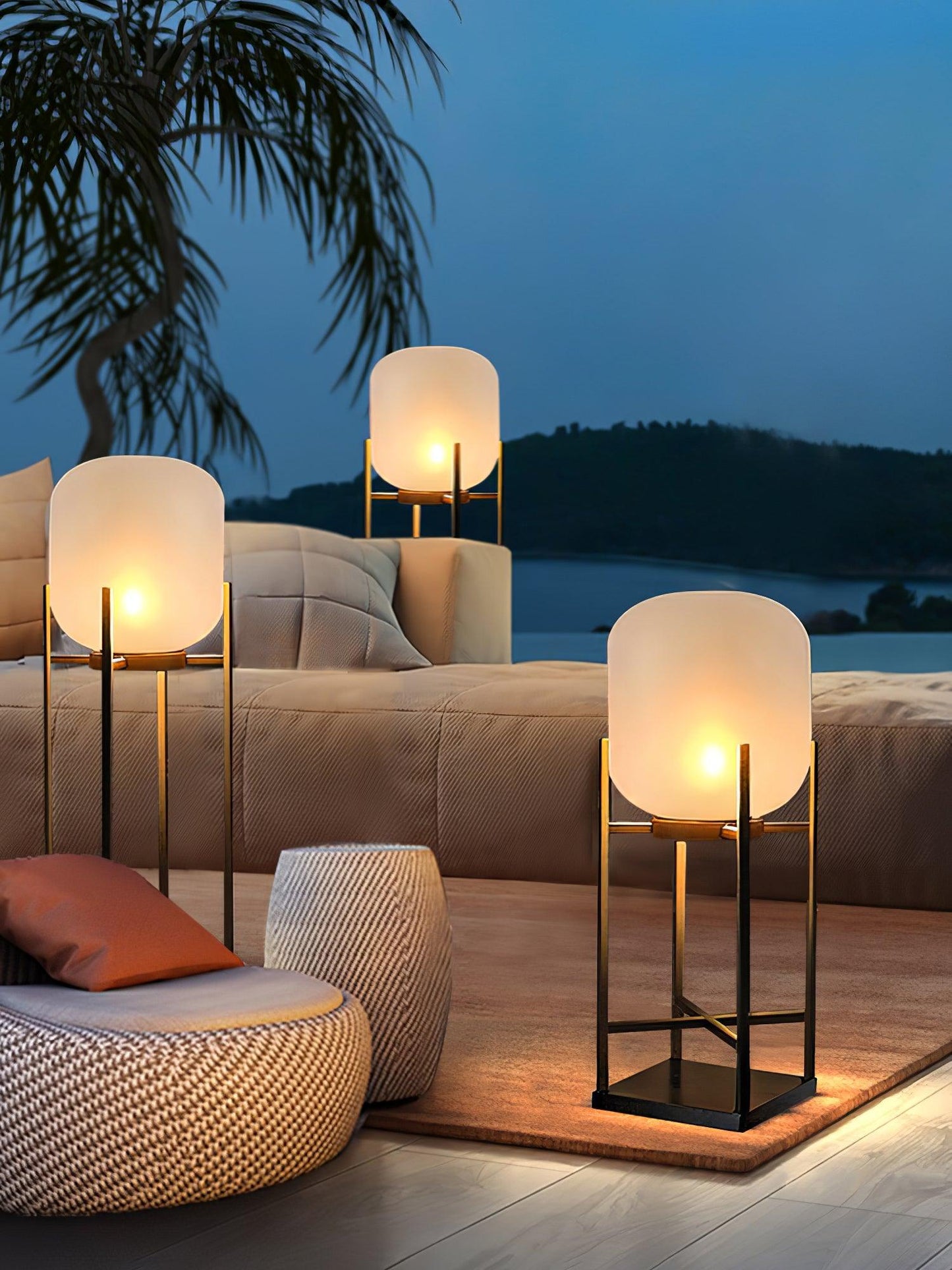 Lampadaire Extérieur/Intérieur Solaire Rechargeable Ou Fillaire