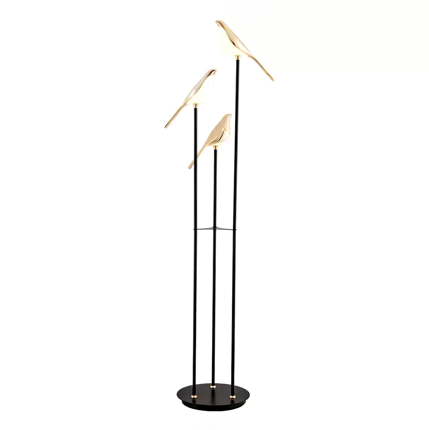 Lampadaire Créatif Noire Sculpturale
