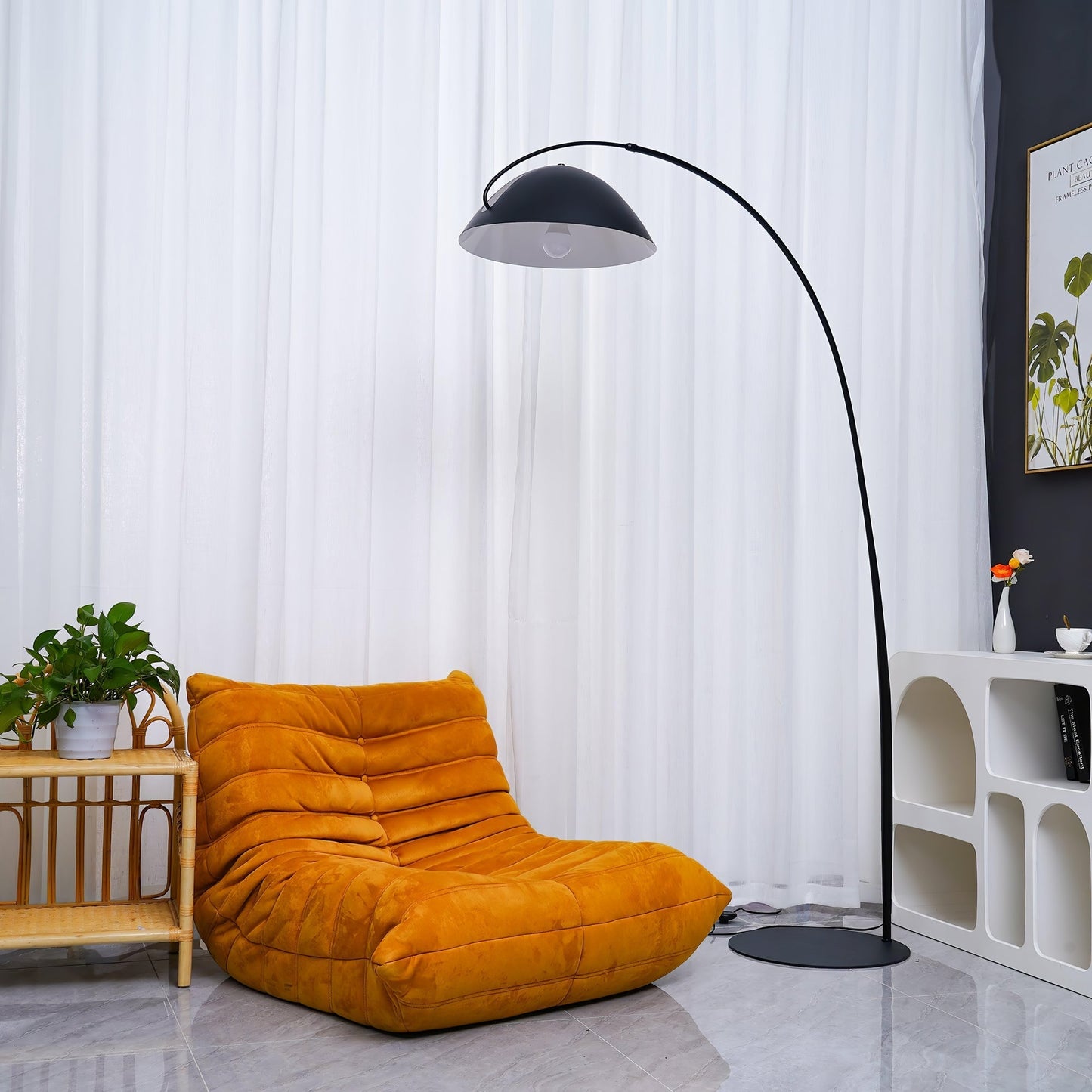 Lampadaire Arc Organique Moderne