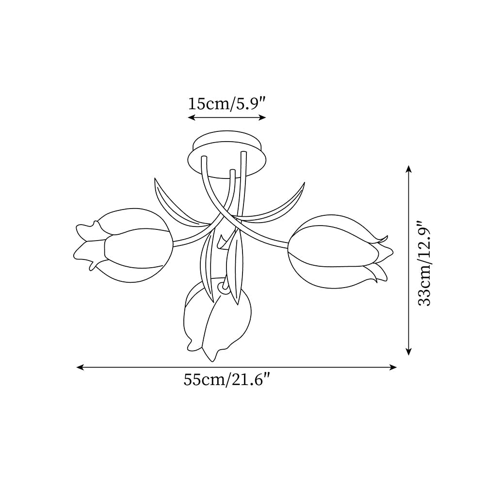 Plafonnier Tulipes