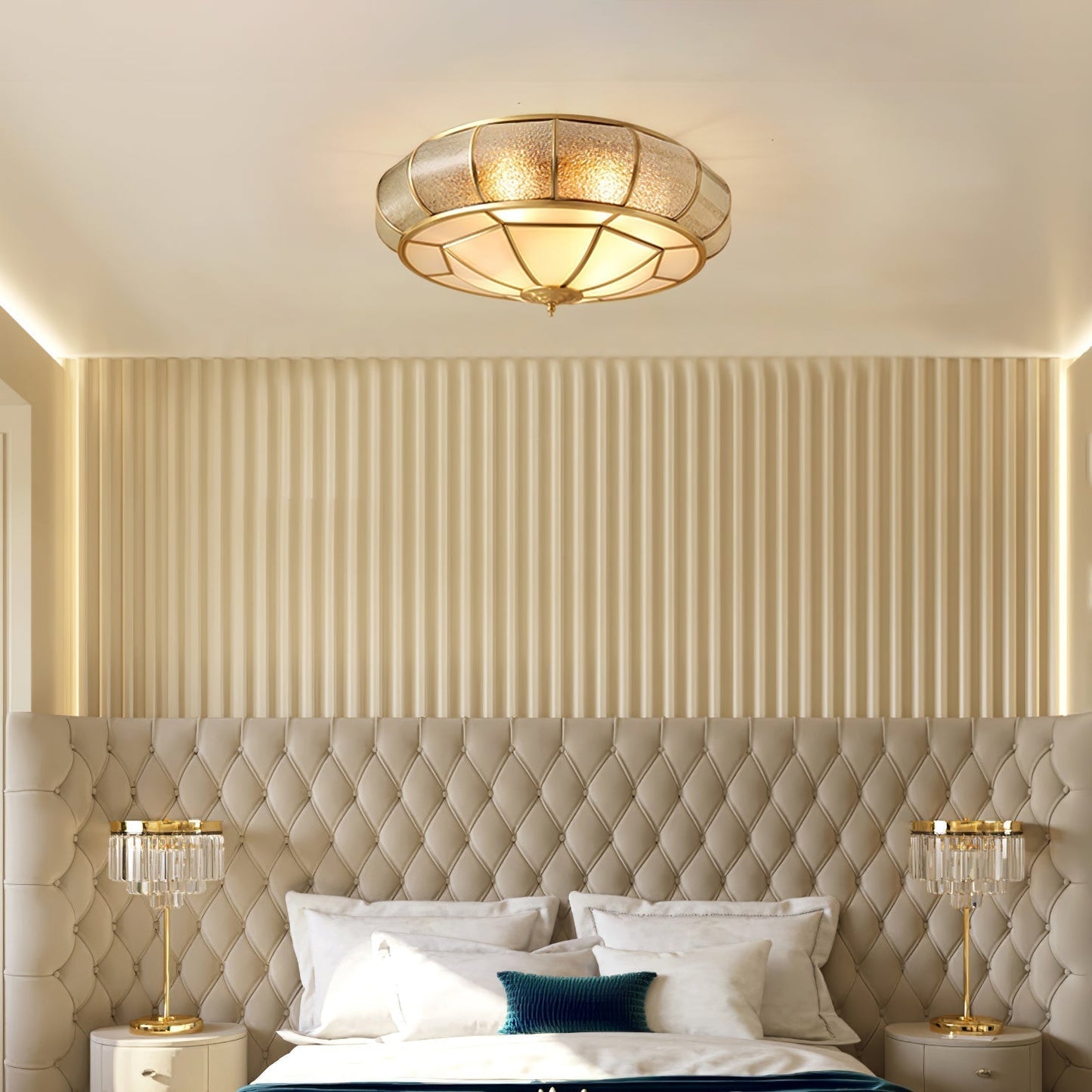 Plafonnier Led en Laiton
