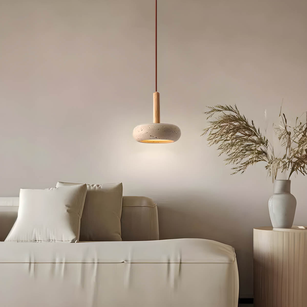 Suspension Luminaire Pierre Ovale
