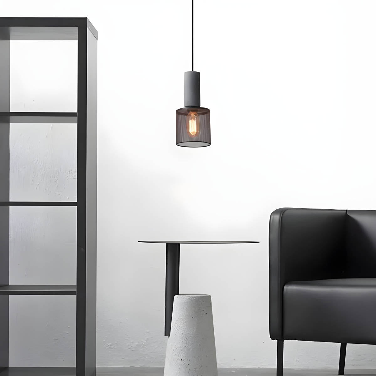 Suspension Luminaire Style Béton Moderne