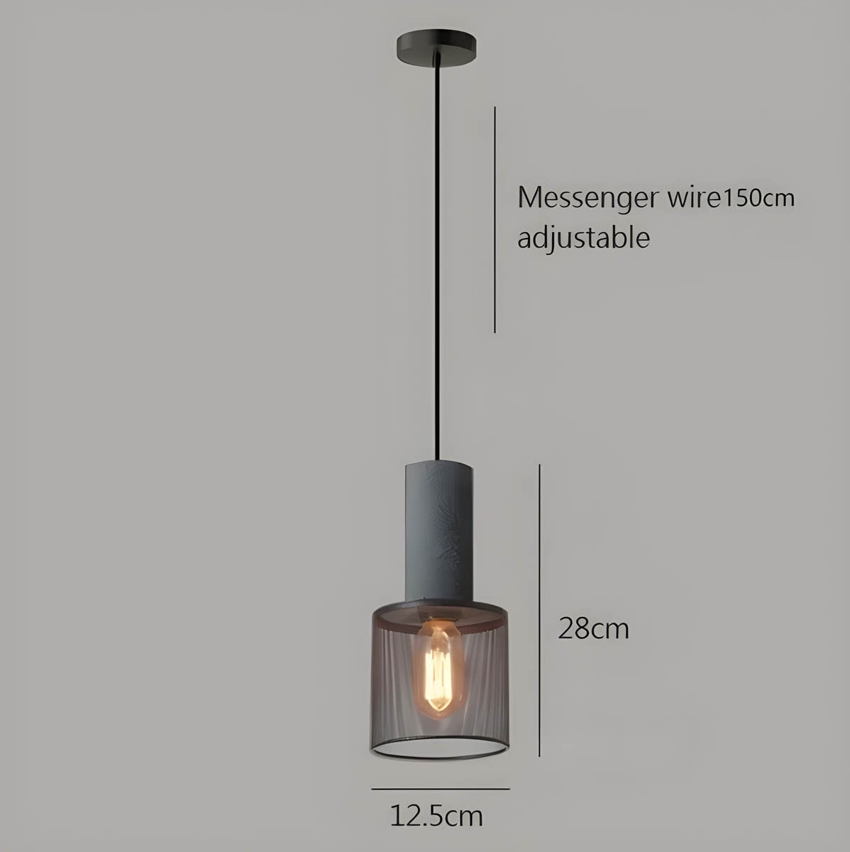 Suspension Luminaire Style Béton Moderne