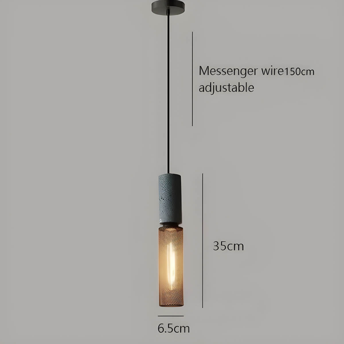 Suspension Luminaire Style Béton Moderne