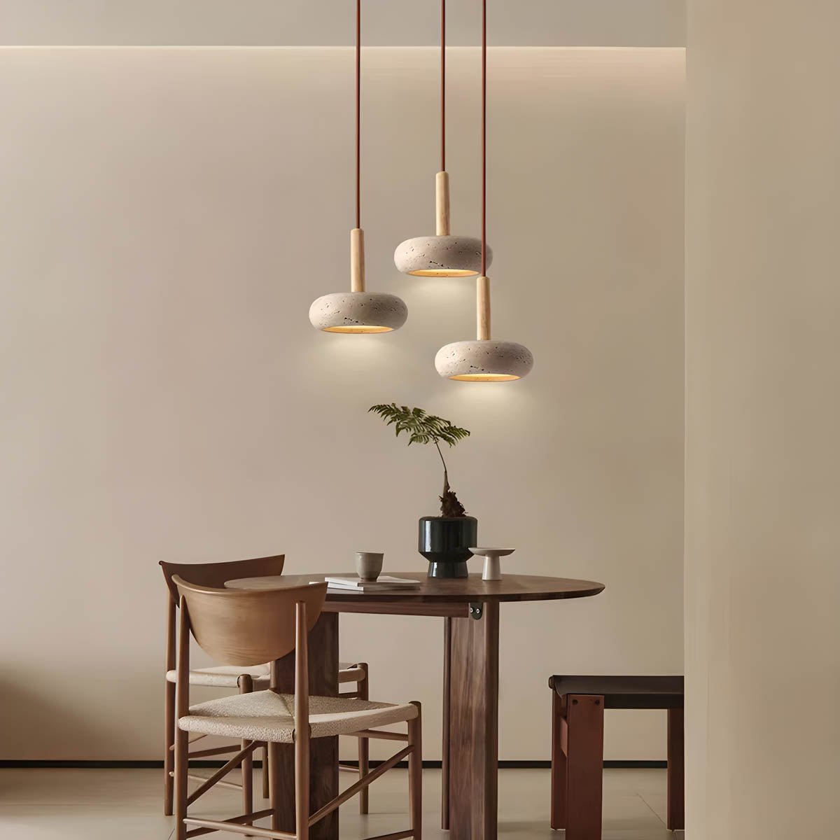 Suspension Luminaire Pierre Ovale