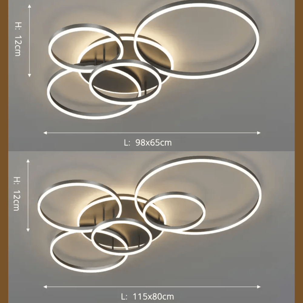Plafonnier Anneaux LED