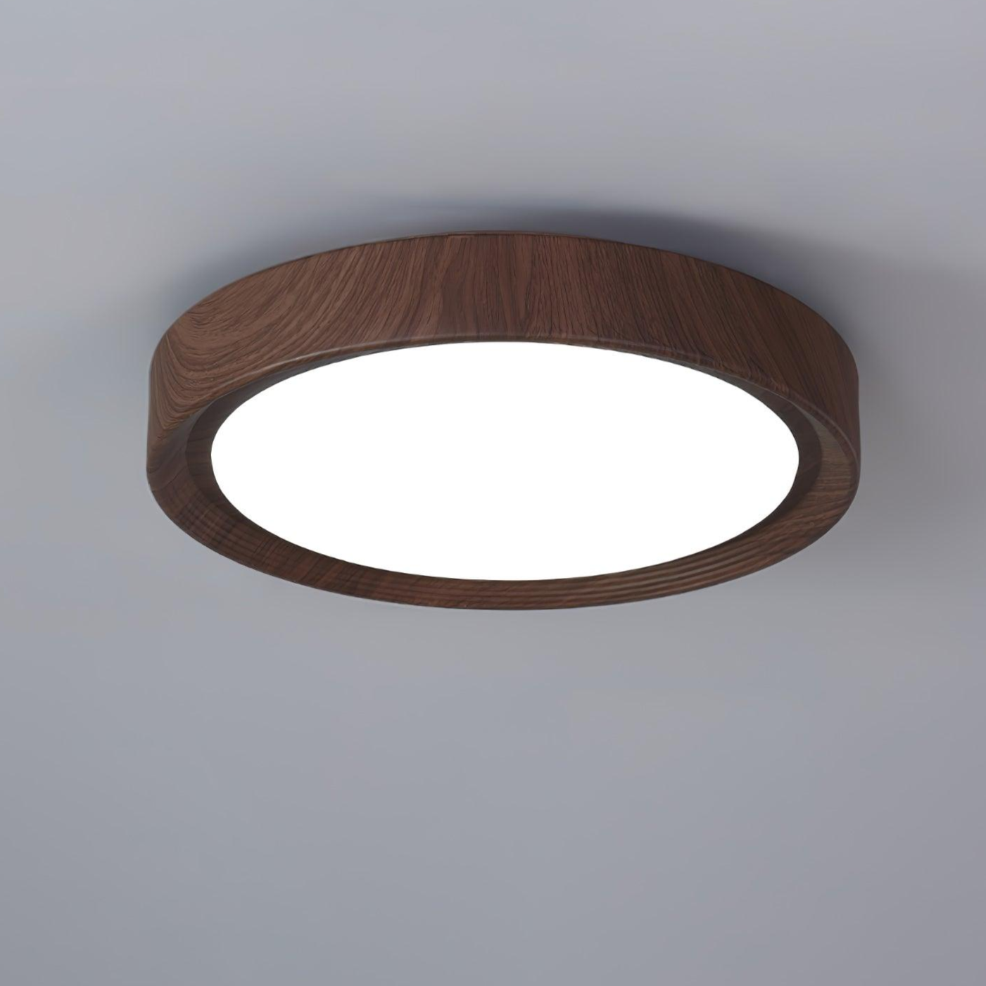 Plafonnier Rond en Bois