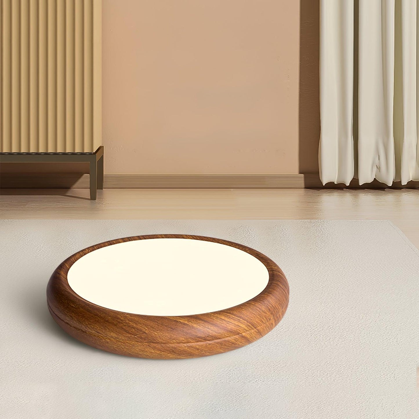 Plafonnier Rond en Bois