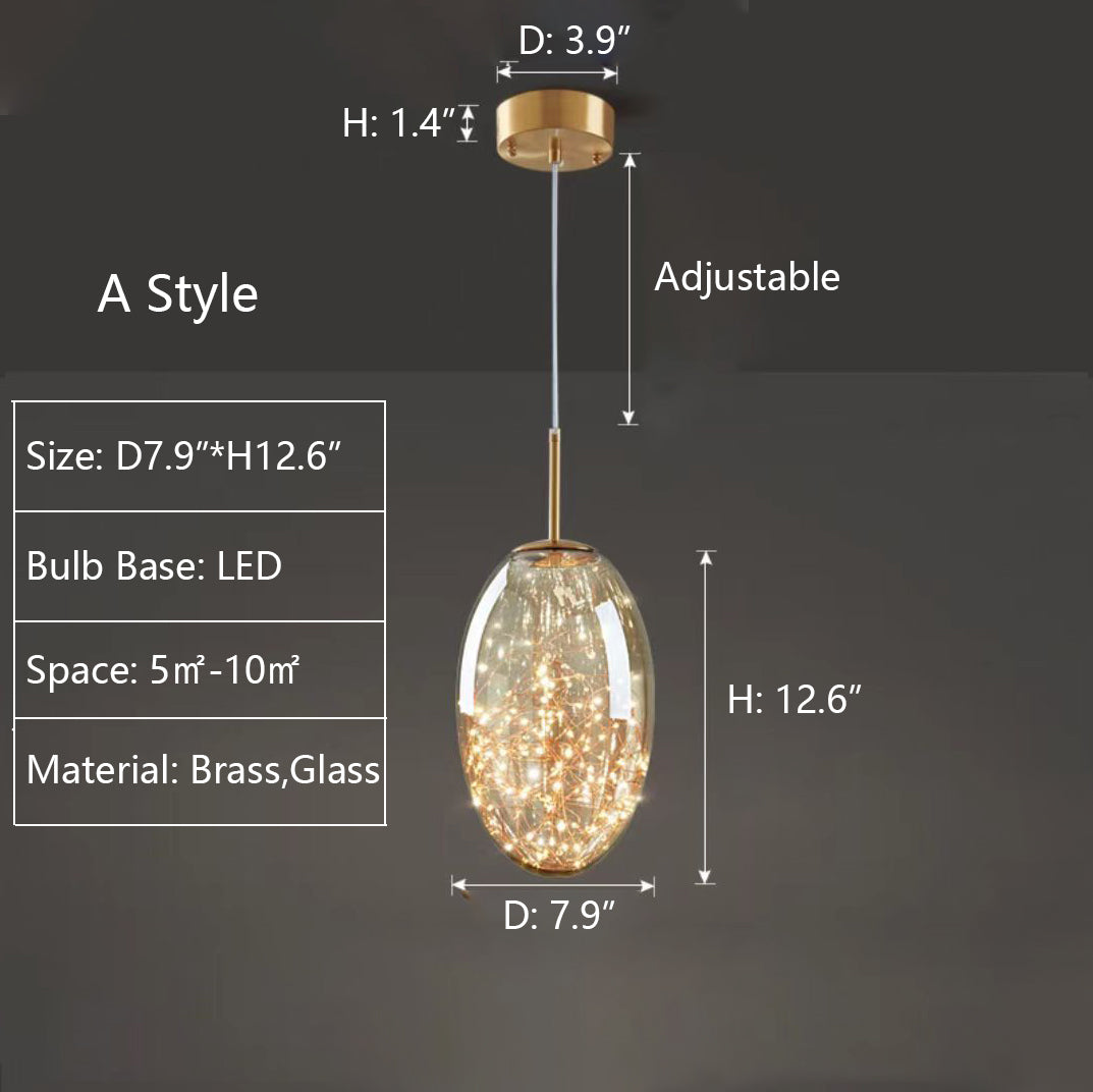 Suspension Luminaire Crystal Verre Luxueux