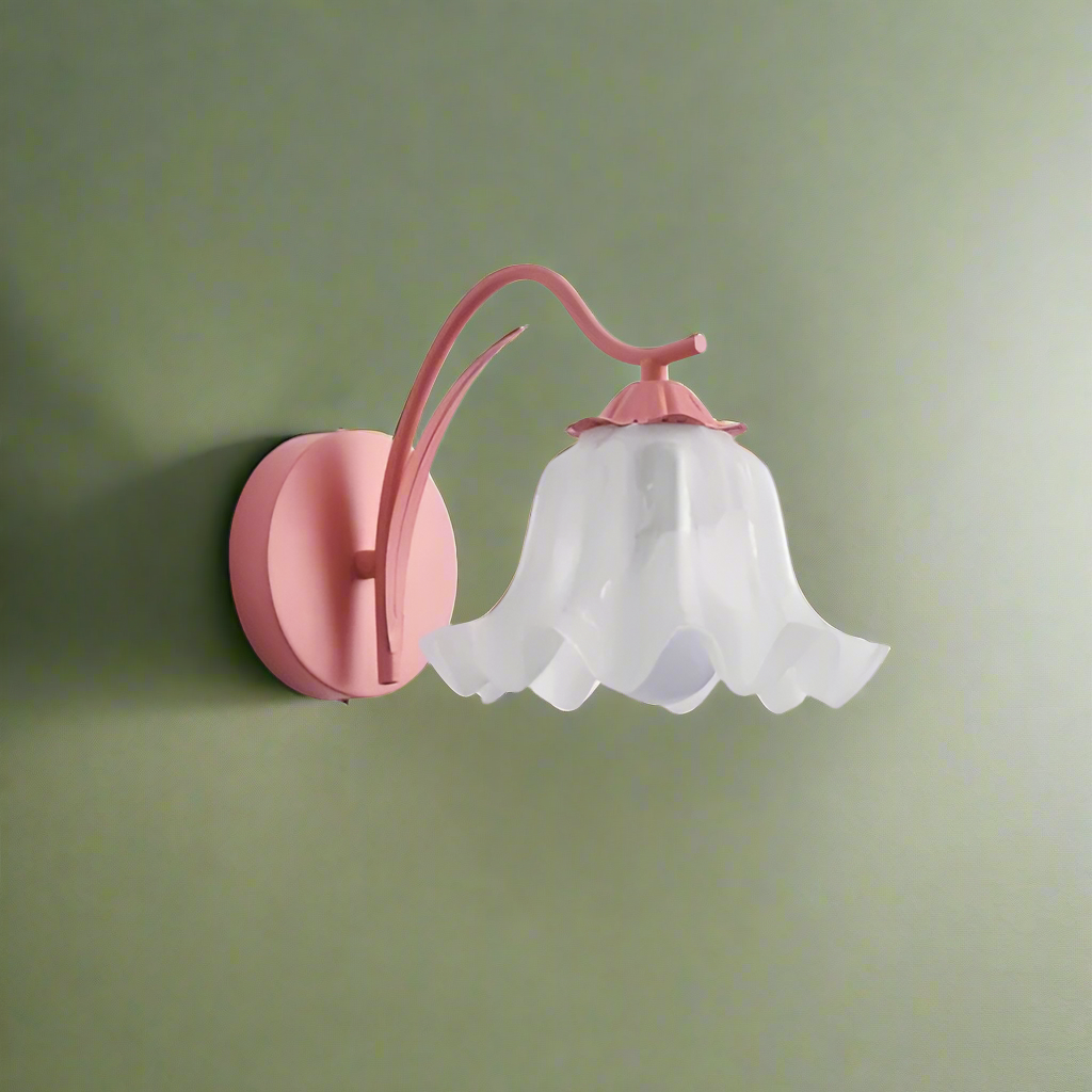 Applique Murale Fleur Vintage en Verre