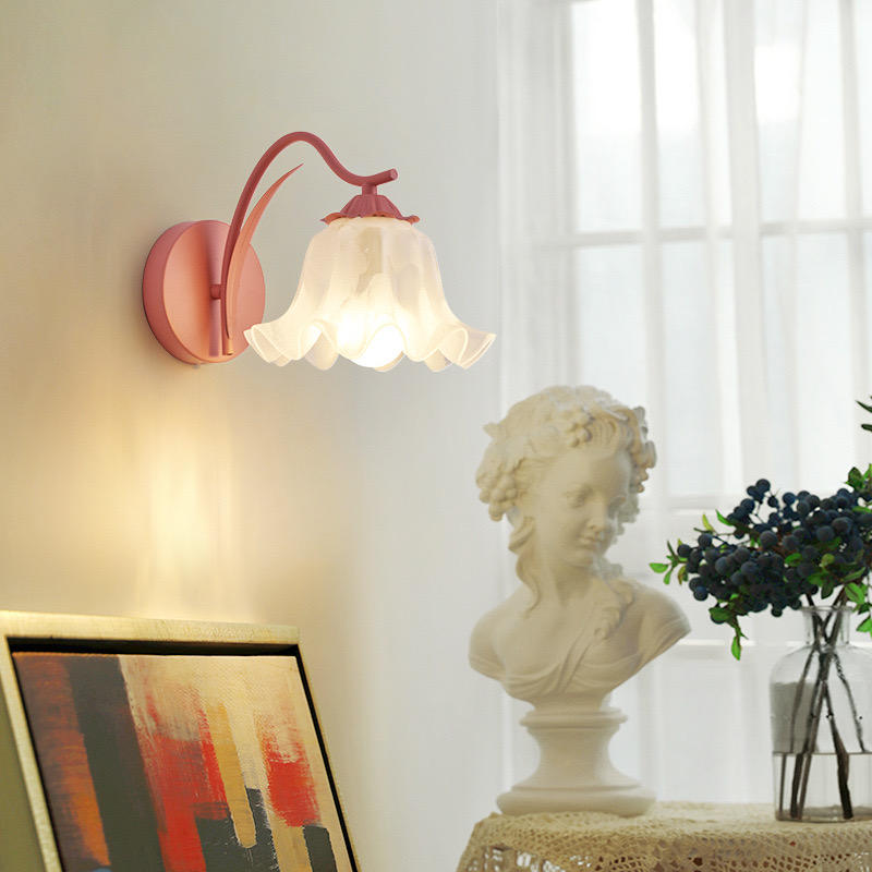 Applique Murale Fleur Vintage en Verre
