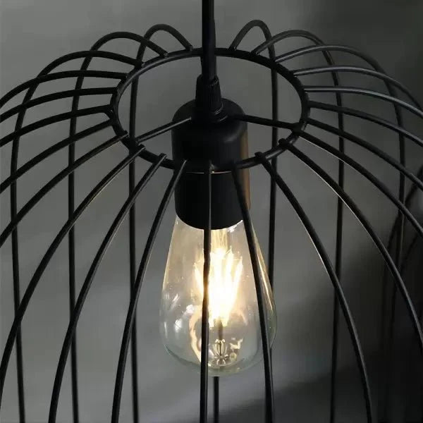 Lampadaire Cage Grillage Rayé Minimaliste