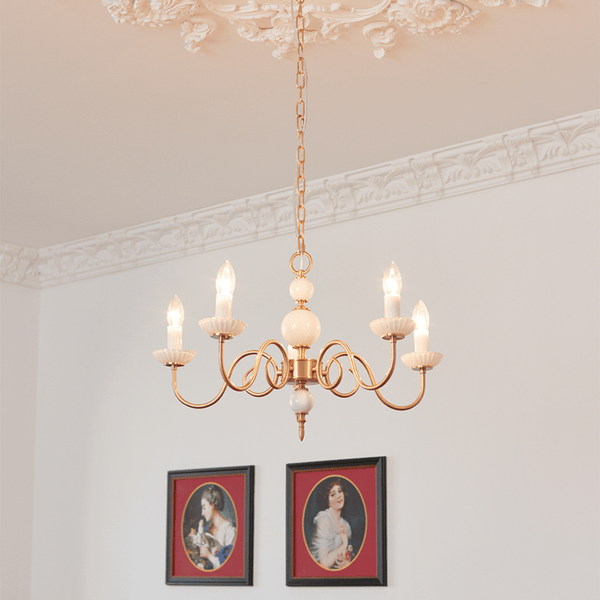 Lustre Crème style Médiéval