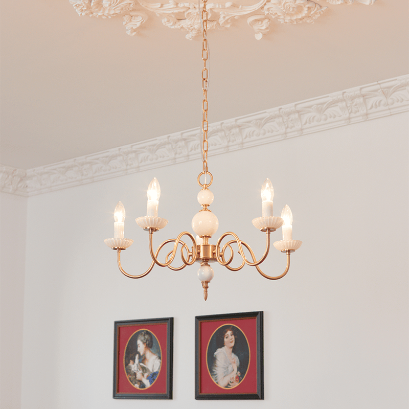 Lustre Crème style Médiéval