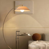 Lampadaire Anneau Opalin et Laiton
