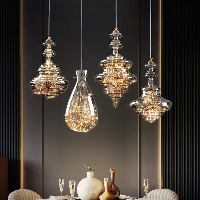 Suspension Luminaire Crystal Verre Luxueux