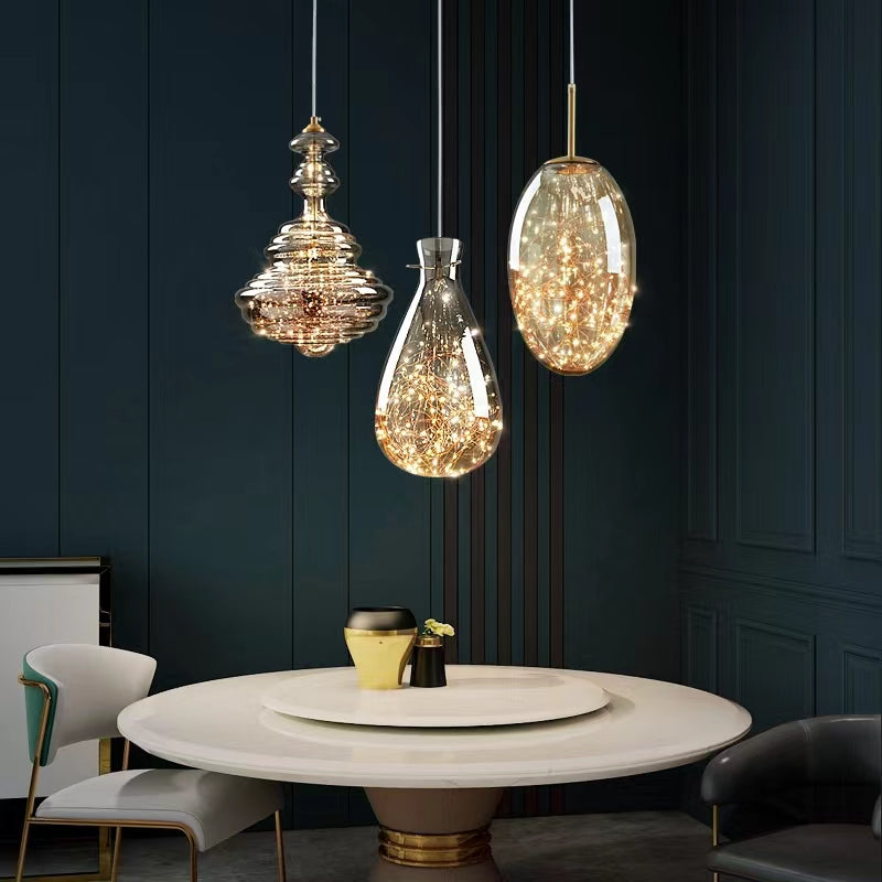 Suspension Luminaire Crystal Verre Luxueux