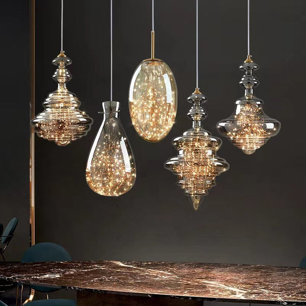 Suspension Luminaire Crystal Verre Luxueux