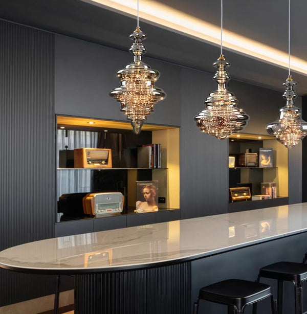 Suspension Luminaire Crystal Verre Luxueux