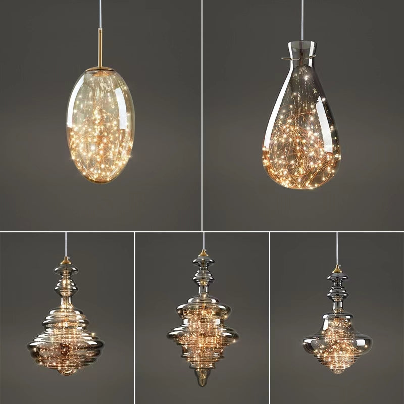 Suspension Luminaire Crystal Verre Luxueux