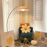 Lampadaire Anneau Opalin et Laiton
