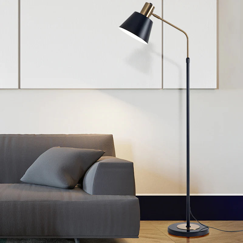 Lampe Sur Pied - Lampadaire Salon En Laiton Structure Marbre Élégant