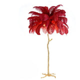 Lampadaire Plumes d’Autruche Scandinave