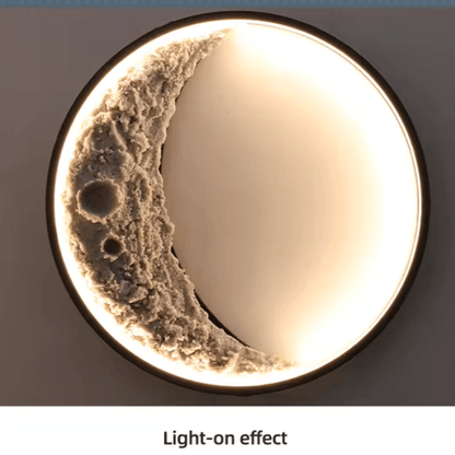 Applique Murale Lune 3D Ambre