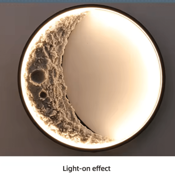 Applique Murale Lune 3D Ambre