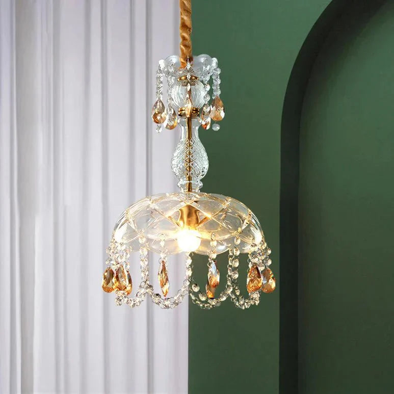 Lustre Luxe Retro Cristal