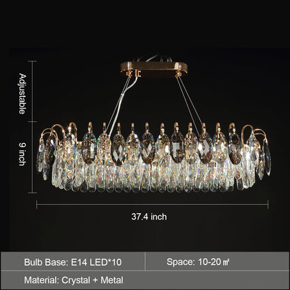 Lustre Luxueux En Cristal Prestigieux