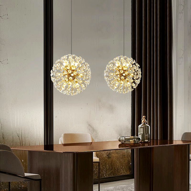 Lustre - Suspension Rond en Cristal Moderne