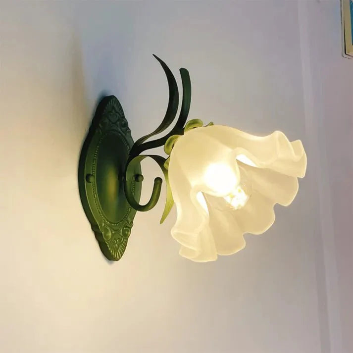 Applique Murale Fleur Blanche Délicate