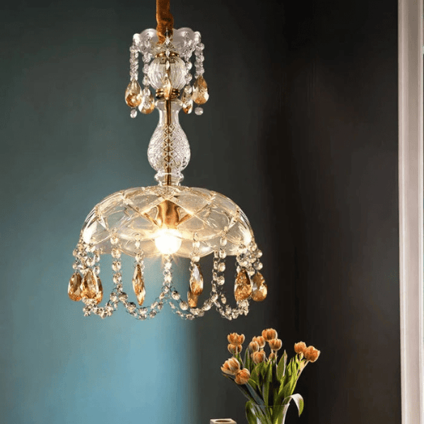 Lustre Luxe Retro Cristal