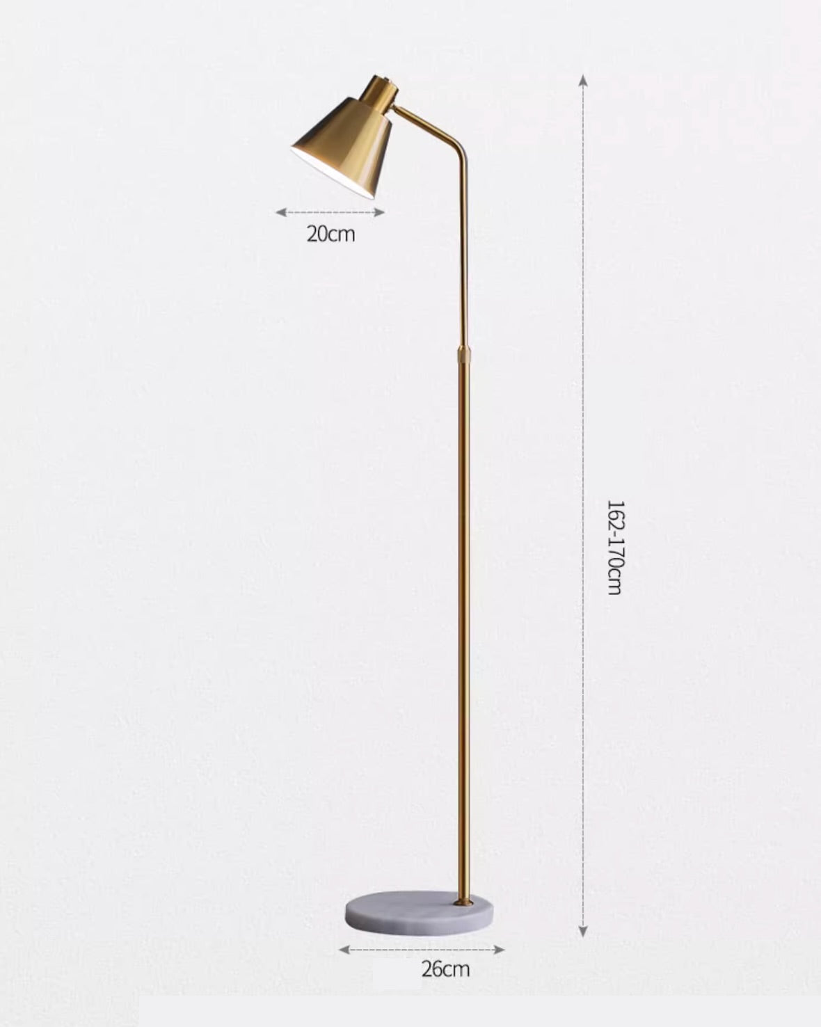 Lampe Sur Pied - Lampadaire Salon En Laiton Structure Marbre Élégant