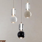 Suspension Luminaire Nordique En Verre et Fer